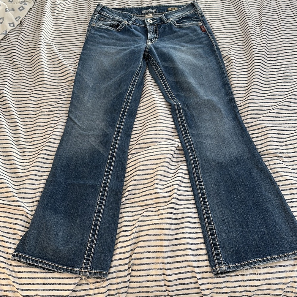 SILVER FLARE JEANS - Picture 3 of 4
